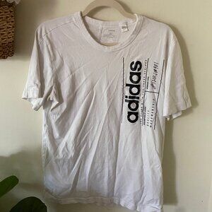 Men's White Adidas Tee Shirt